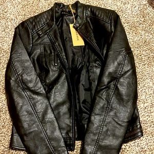 Brand new faux leather jacket